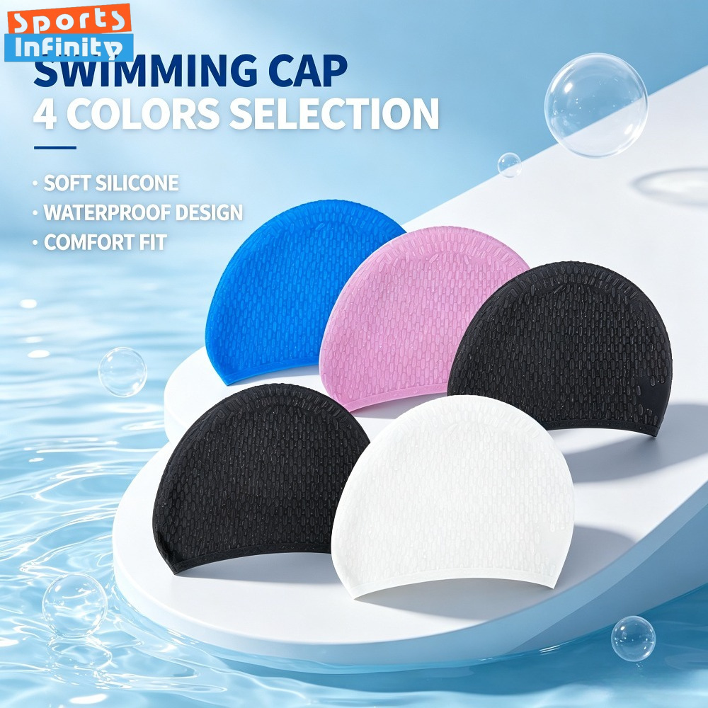 Swim Hat Silicone - Adult Silicone Swim Cap for Women