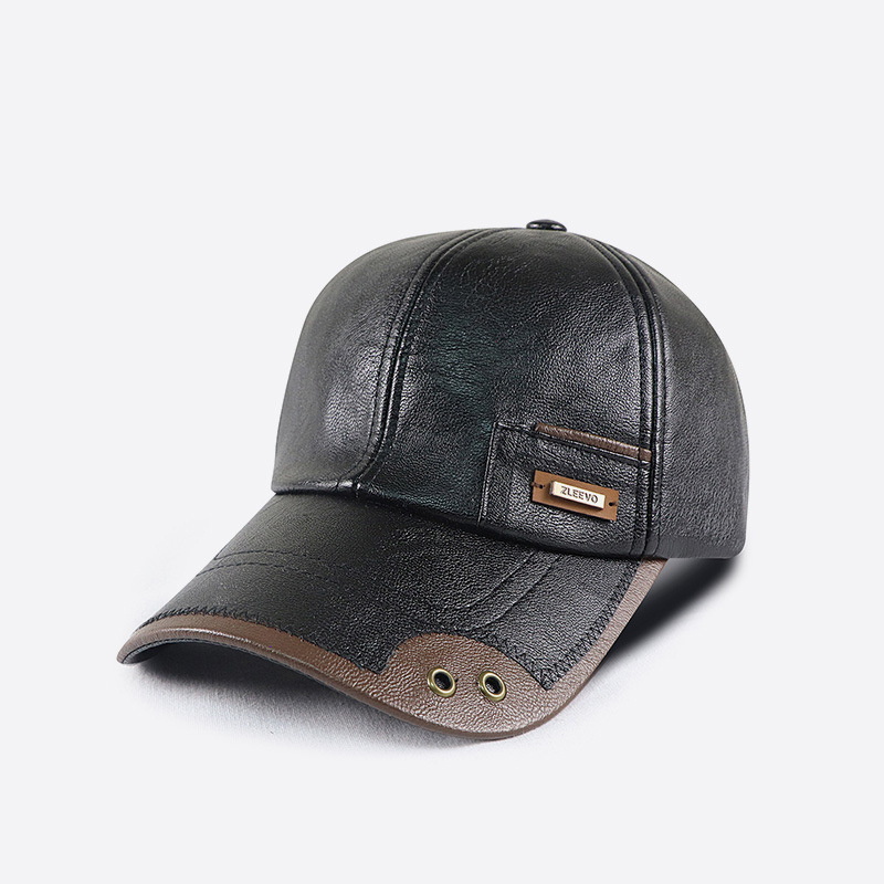 Retro PU Leather Baseball Cap  - огляд і ціна Baseball Cap Structured