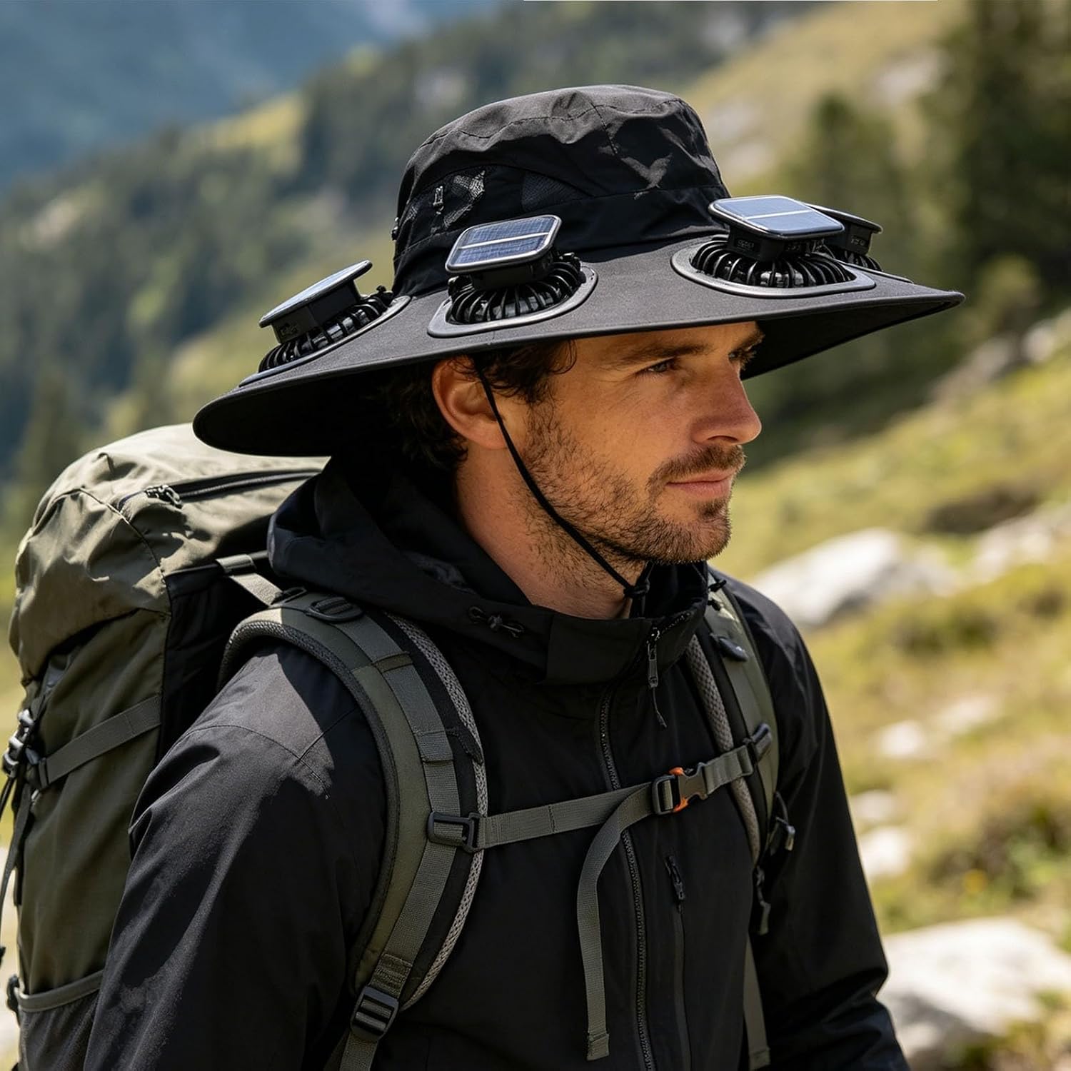 Hot 6 Fans Solar Fan Hat Breat - огляд і ціна Sun Hat Wide Brim