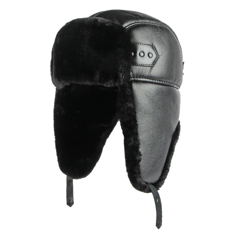 HT4002 New PU Leather Russian  - огляд і ціна Trapper Hat Ear Flap