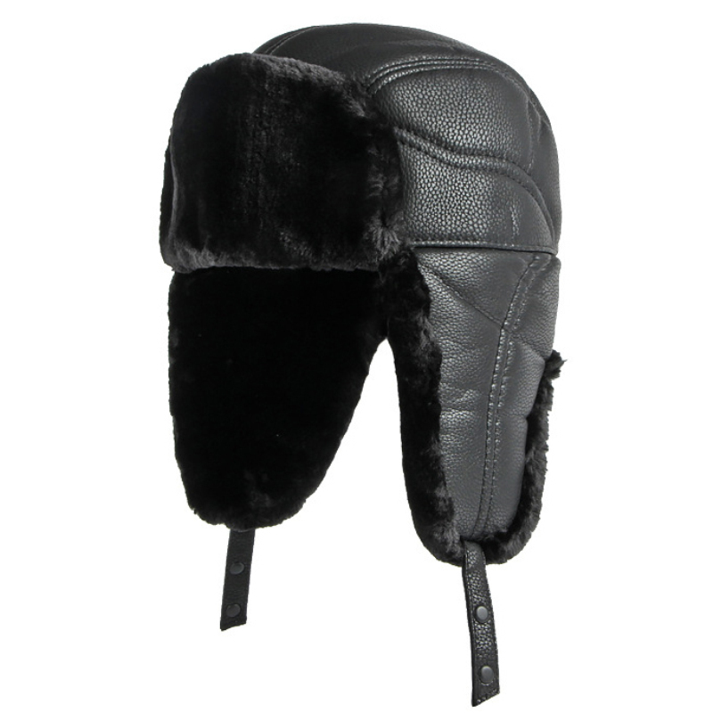 HT4002 New PU Leather Russian  - огляд і ціна Trapper Hat Ear Flap