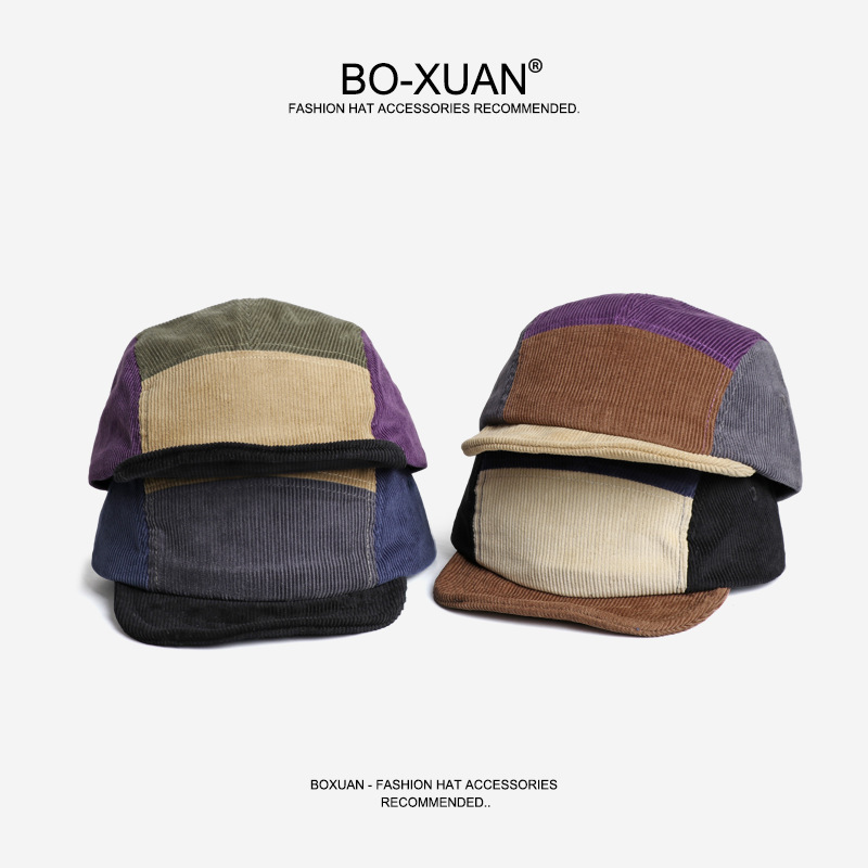 Retro Short-brimmed Corduroy B - огляд і ціна Corduroy Cap 5 Panel