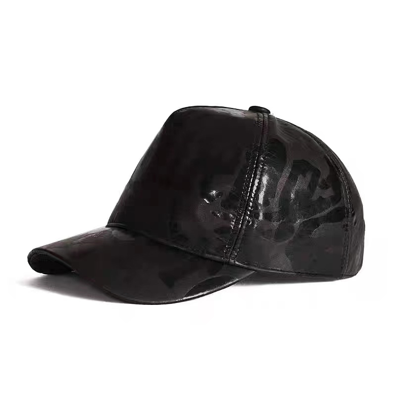 Letters Printed Leather Baseba - огляд і ціна Baseball Cap Structured