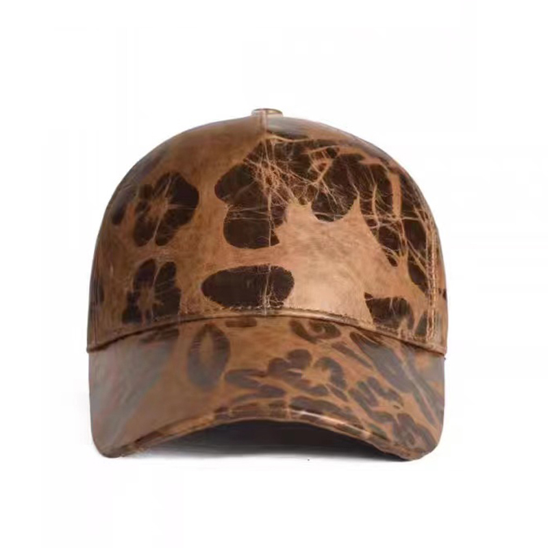 Letters Printed Leather Baseba - огляд і ціна Baseball Cap Structured