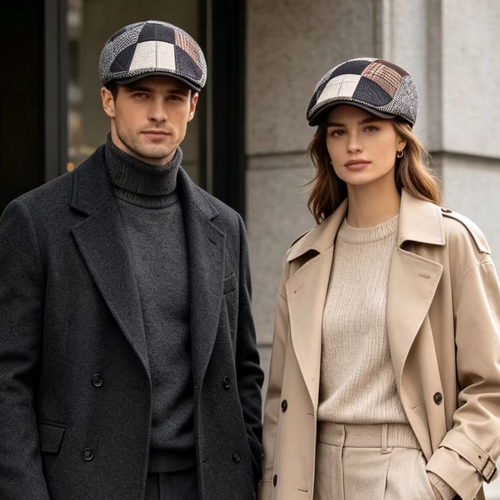 High-End Classic Men's Patchwo - огляд і ціна Newsboy Cap Ivy