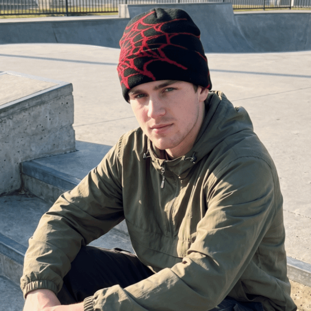 Gothic Soft Spider Web Pattern - огляд і ціна Beanie Cuffed Knit