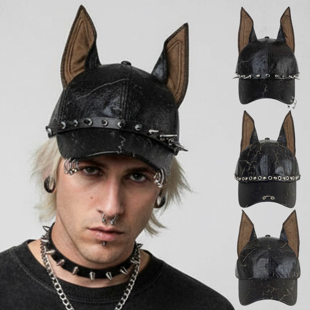 Fashion Punk Doberman Dog Ears - огляд і ціна Baseball Cap Structured