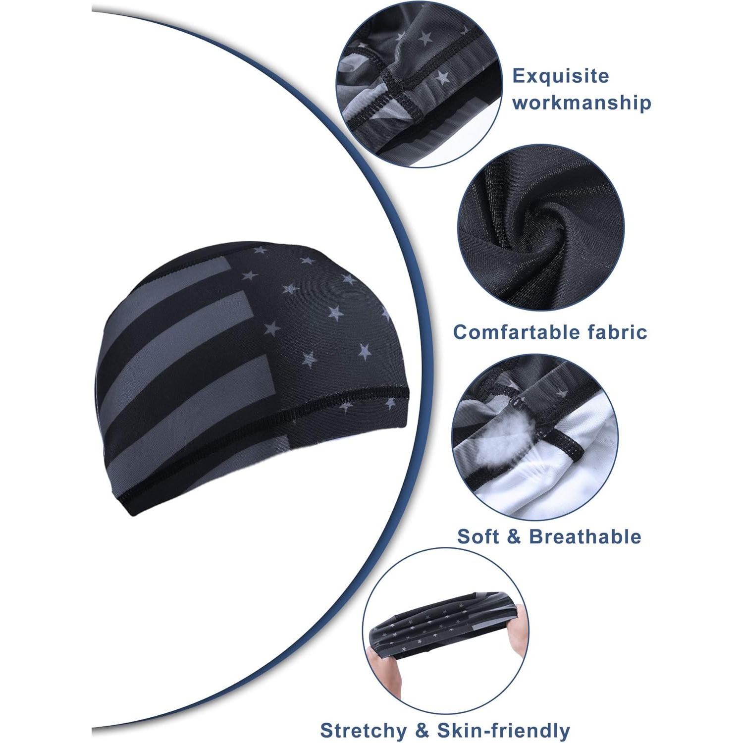 4x US Flag Skull Cap Helmet Li - огляд і ціна Skull Cap Helmet Liner