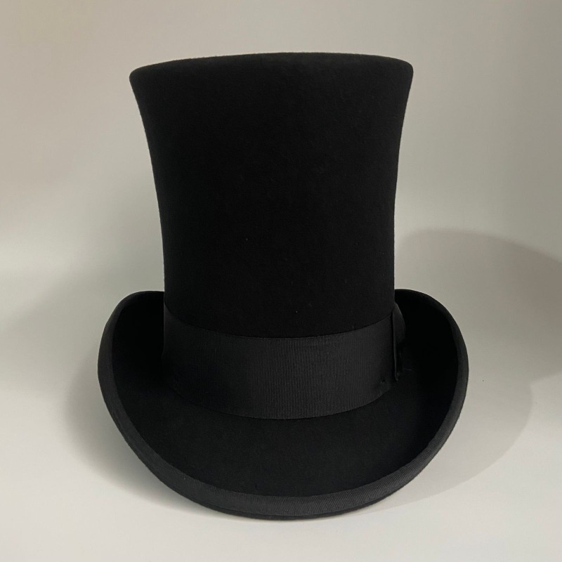 Black Wool Felt Top Hat Men's  - огляд і ціна Fedora Hat Wool