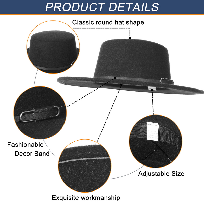 Elegant Wide Brim Fedora Hat f - огляд і ціна Fedora Hat Wool